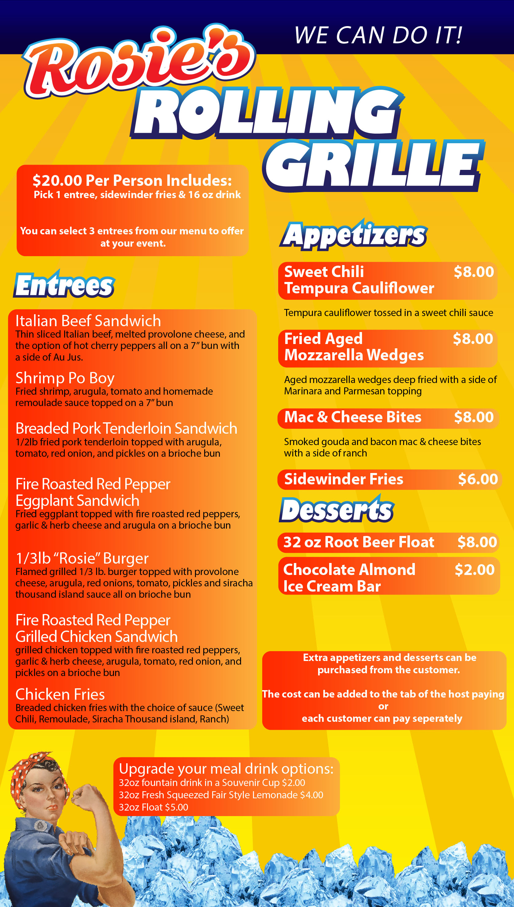 Rosies Rolling Grille - Catering Menu
