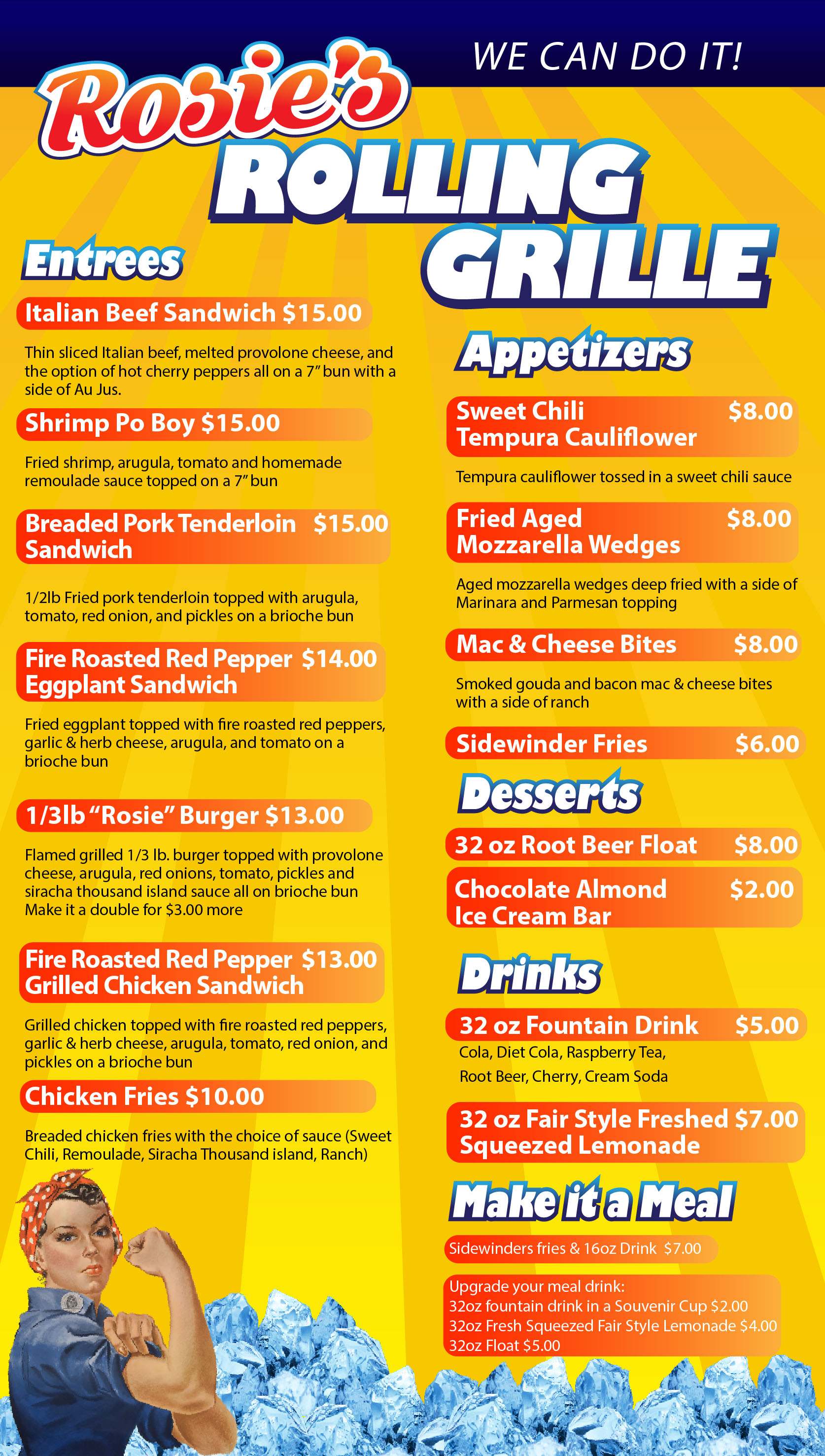 Rosies Rolling Grille - Menu Rosies Rolling Grille - Menu